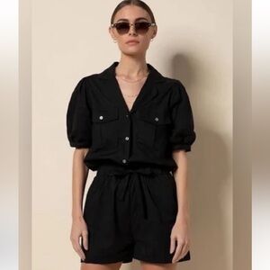 Black Short sleeve Romper